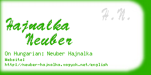 hajnalka neuber business card